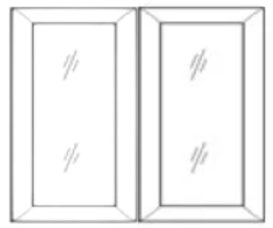 Glass Door – For Wall Cabinet 24"x 12"