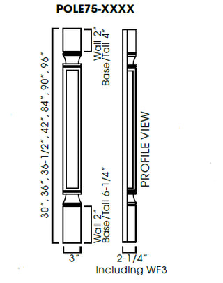 Decorative Furniture Leg – 36" High