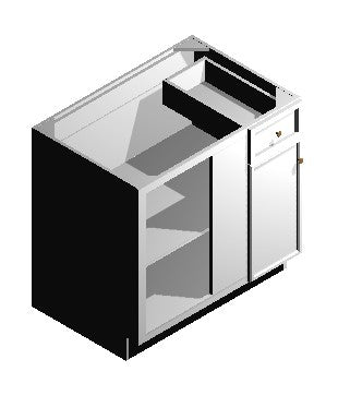 Blind Base Corner Cabinet – Pulls to 42"