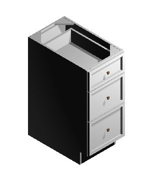 3-Drawer Base Cabinet – 15"