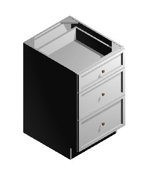 3-Drawer Base Cabinet – 21"