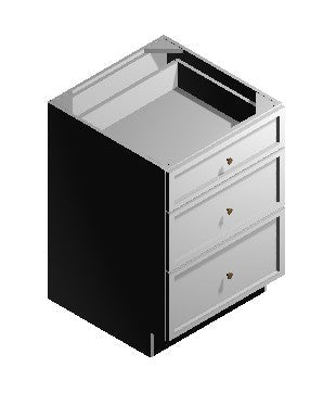 3-Drawer Base Cabinet – 24"