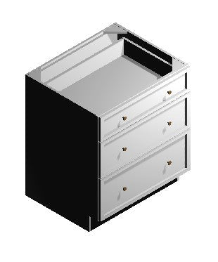 3-Drawer Base Cabinet – 30"