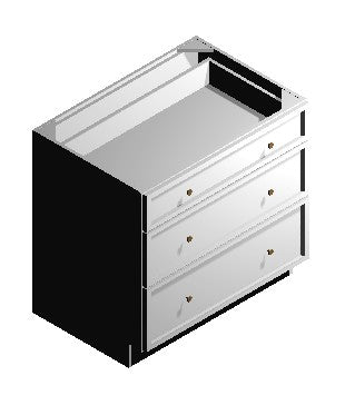 3-Drawer Base Cabinet – 36"