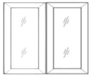 Glass Door – For Wall Cabinet 24"x 12"