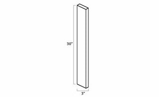 Shaker Antique White – Wall Filler 3" x 30"