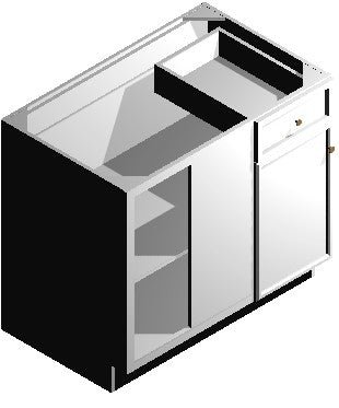 Blind Base Corner Cabinet – Pulls to 45"