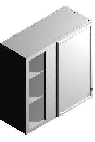 Shaker Hickory – Wall Blind Corner Cabinet – 36" High