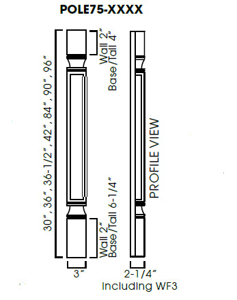 Decorative Furniture Leg – 36" High